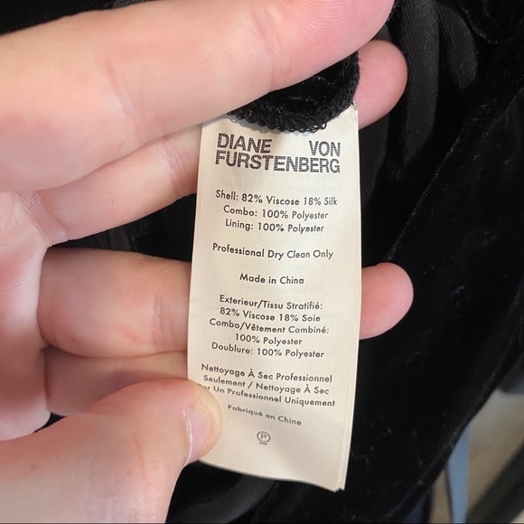 Diane Von Furstenberg Velvet Black Jumpsuit - Picture 9 of 9